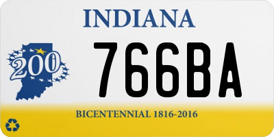 IN license plate 766BA