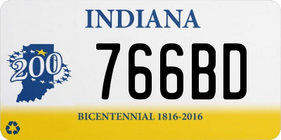 IN license plate 766BD