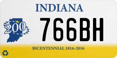 IN license plate 766BH