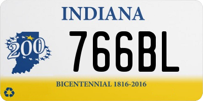 IN license plate 766BL