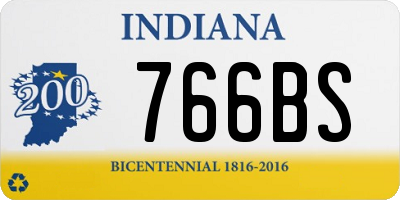 IN license plate 766BS