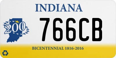 IN license plate 766CB