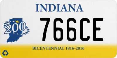 IN license plate 766CE