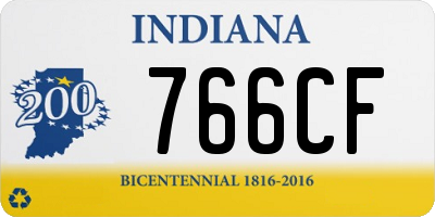 IN license plate 766CF