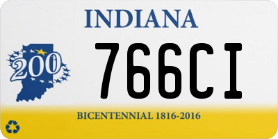 IN license plate 766CI