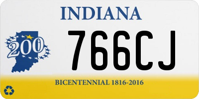 IN license plate 766CJ