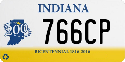 IN license plate 766CP