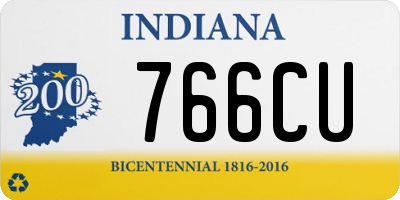 IN license plate 766CU