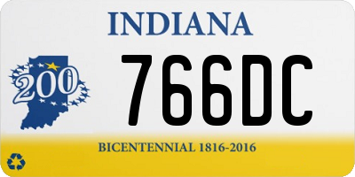 IN license plate 766DC