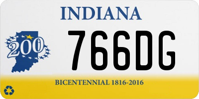 IN license plate 766DG