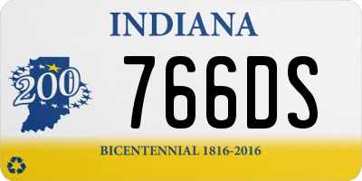 IN license plate 766DS