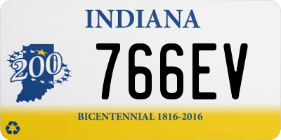 IN license plate 766EV