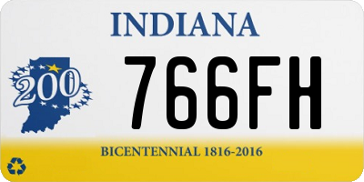 IN license plate 766FH