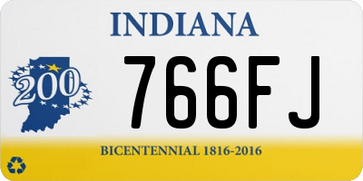 IN license plate 766FJ