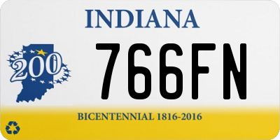 IN license plate 766FN