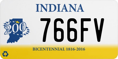 IN license plate 766FV