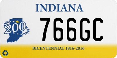 IN license plate 766GC