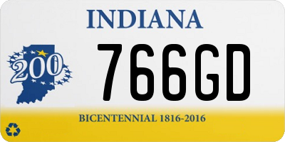 IN license plate 766GD