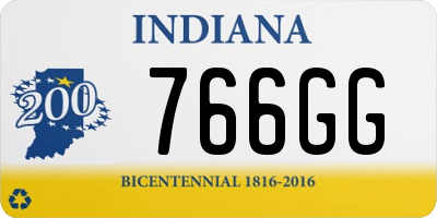 IN license plate 766GG