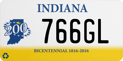 IN license plate 766GL