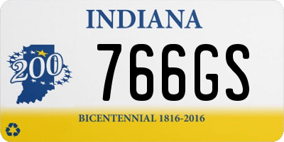 IN license plate 766GS