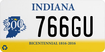 IN license plate 766GU