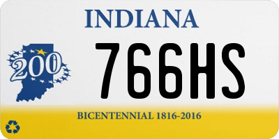 IN license plate 766HS