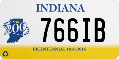 IN license plate 766IB