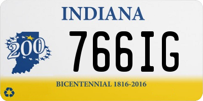 IN license plate 766IG