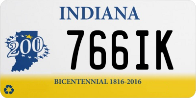 IN license plate 766IK