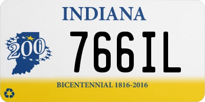 IN license plate 766IL