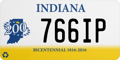 IN license plate 766IP