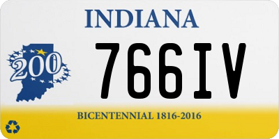 IN license plate 766IV