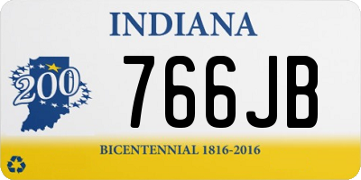 IN license plate 766JB