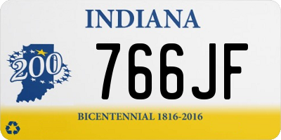IN license plate 766JF