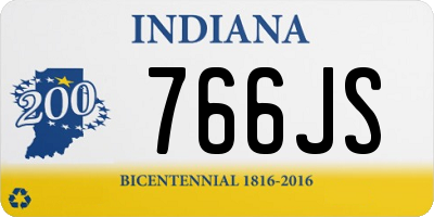 IN license plate 766JS