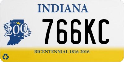 IN license plate 766KC