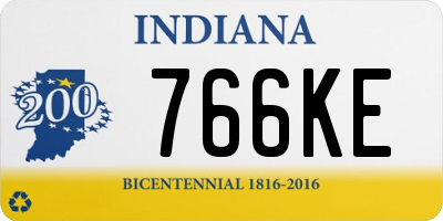 IN license plate 766KE