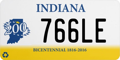 IN license plate 766LE