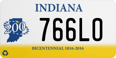 IN license plate 766LO