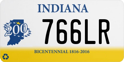IN license plate 766LR