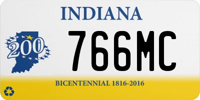 IN license plate 766MC