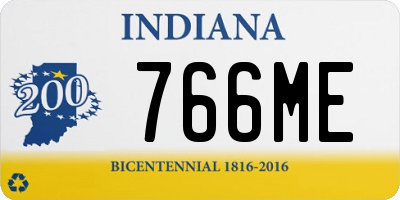 IN license plate 766ME