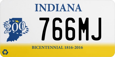 IN license plate 766MJ