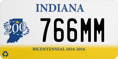 IN license plate 766MM