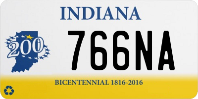IN license plate 766NA
