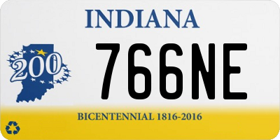 IN license plate 766NE