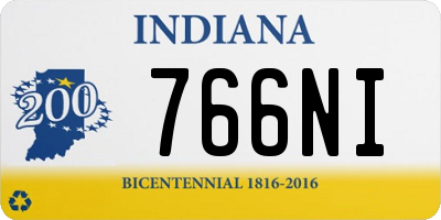 IN license plate 766NI