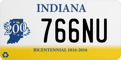 IN license plate 766NU