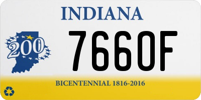 IN license plate 766OF